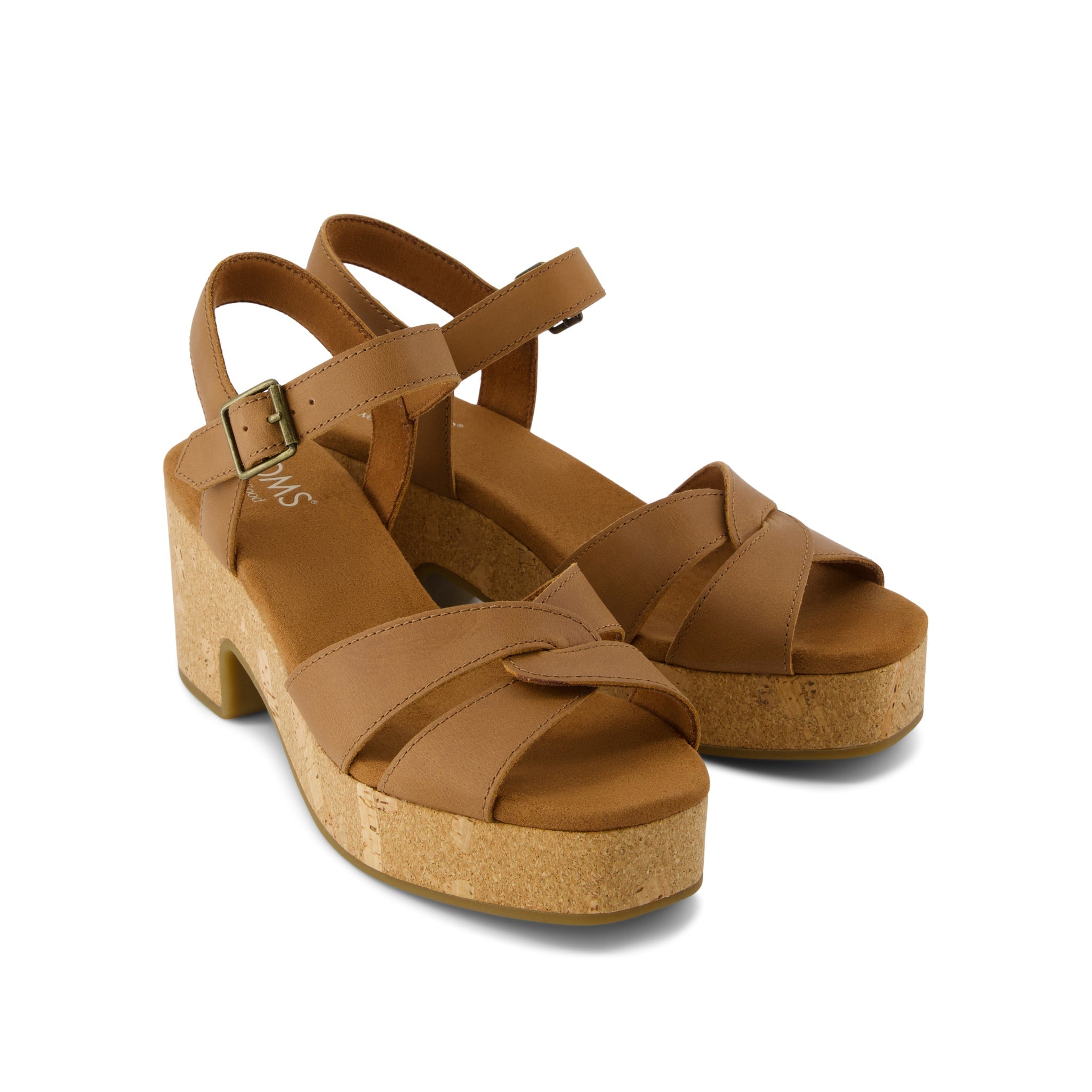 Isla Heeled Sandal - Brown Sugar Leather Front View