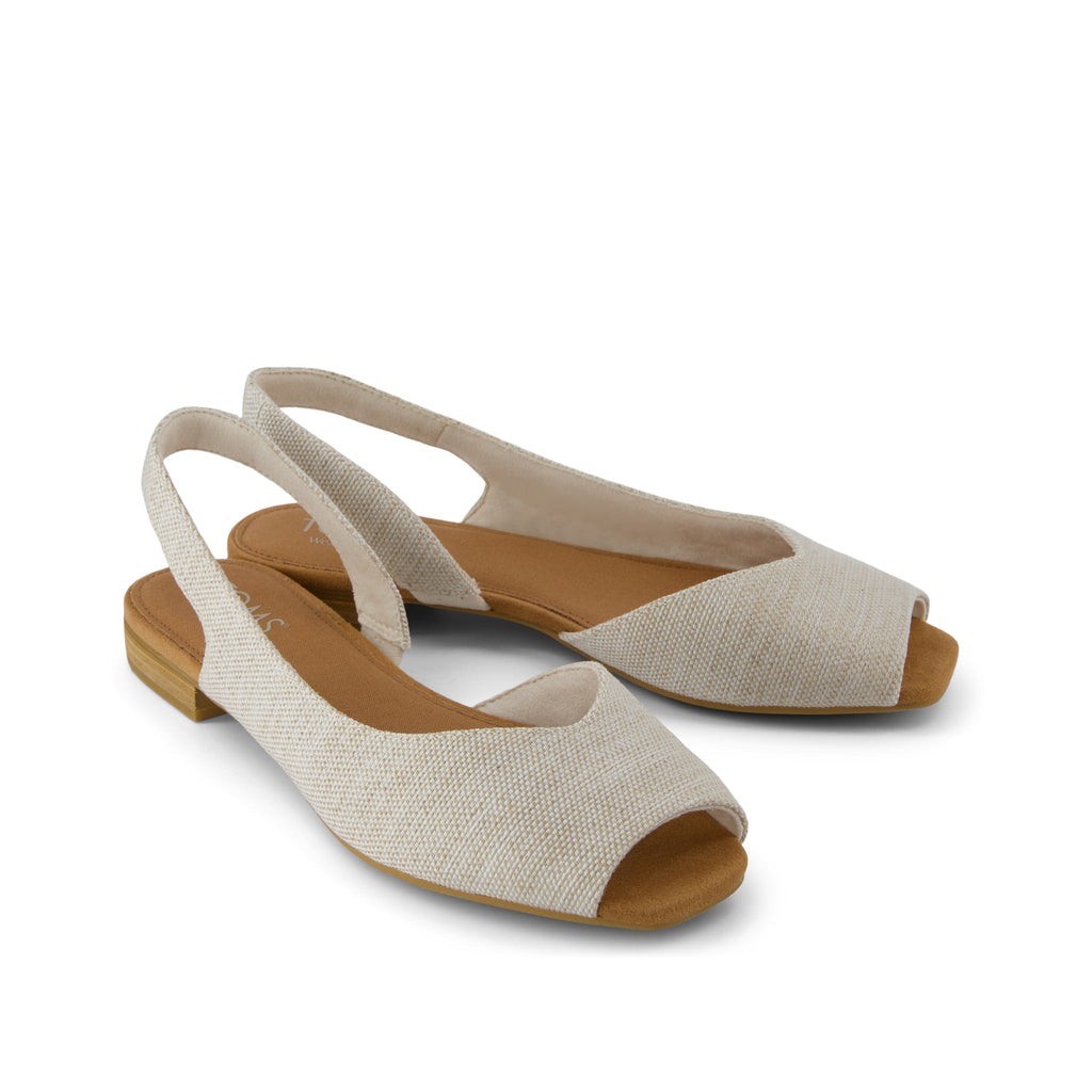 Briella Slingback Flat - Natural Yarn Dye Front View