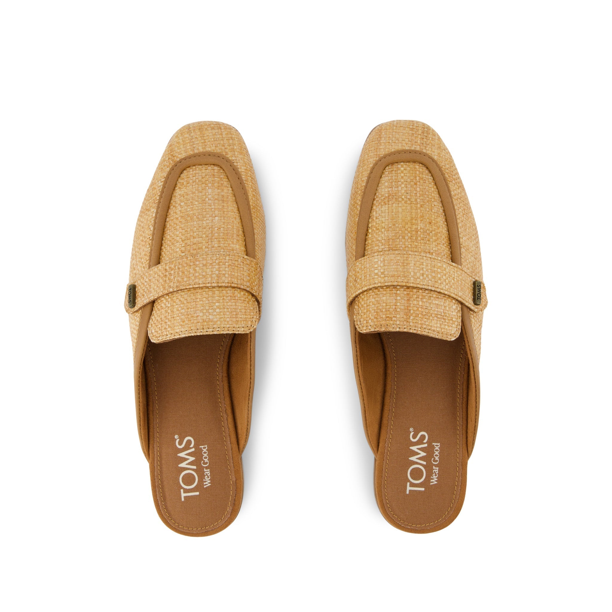 Lynette Mule - Brown Sugar Raffia and Leather Top View