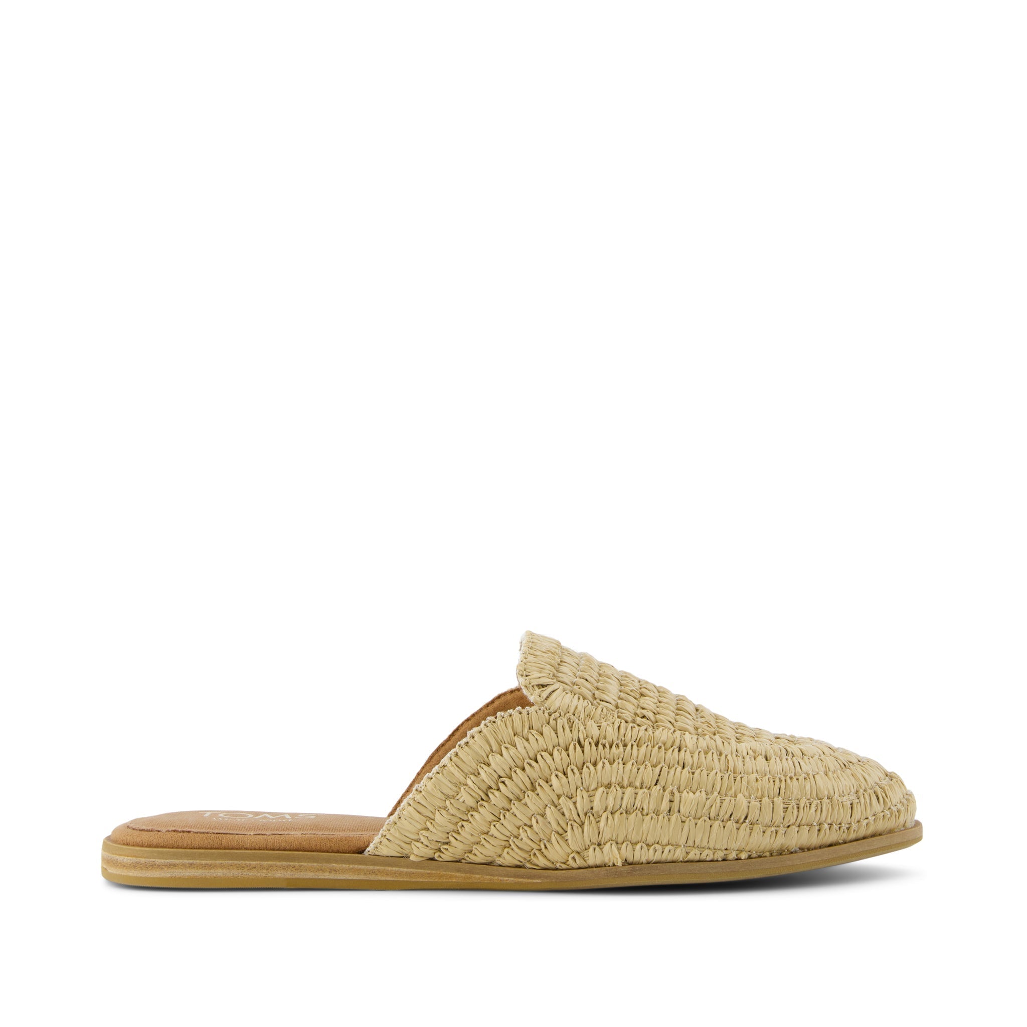 Jade Flat - Almond Raffia Side View