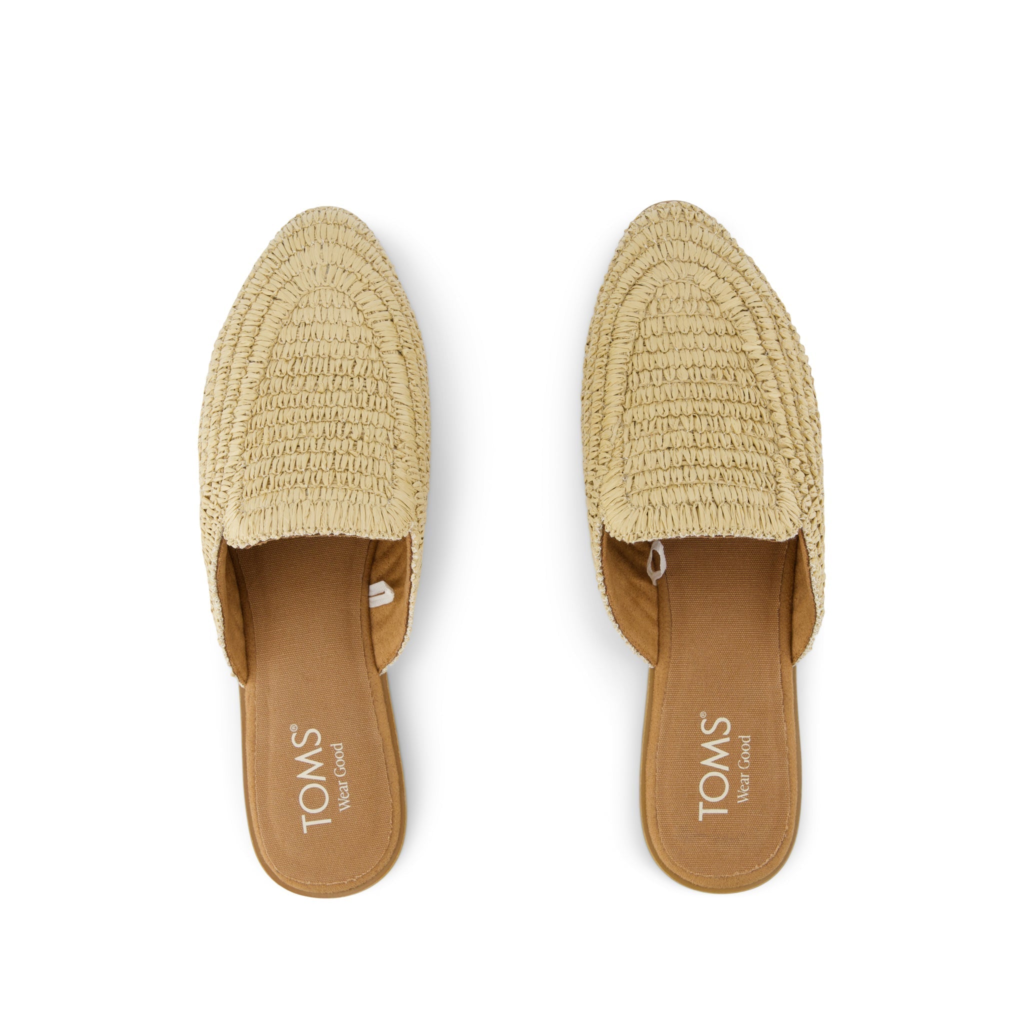 Jade Flat - Almond Raffia Top View