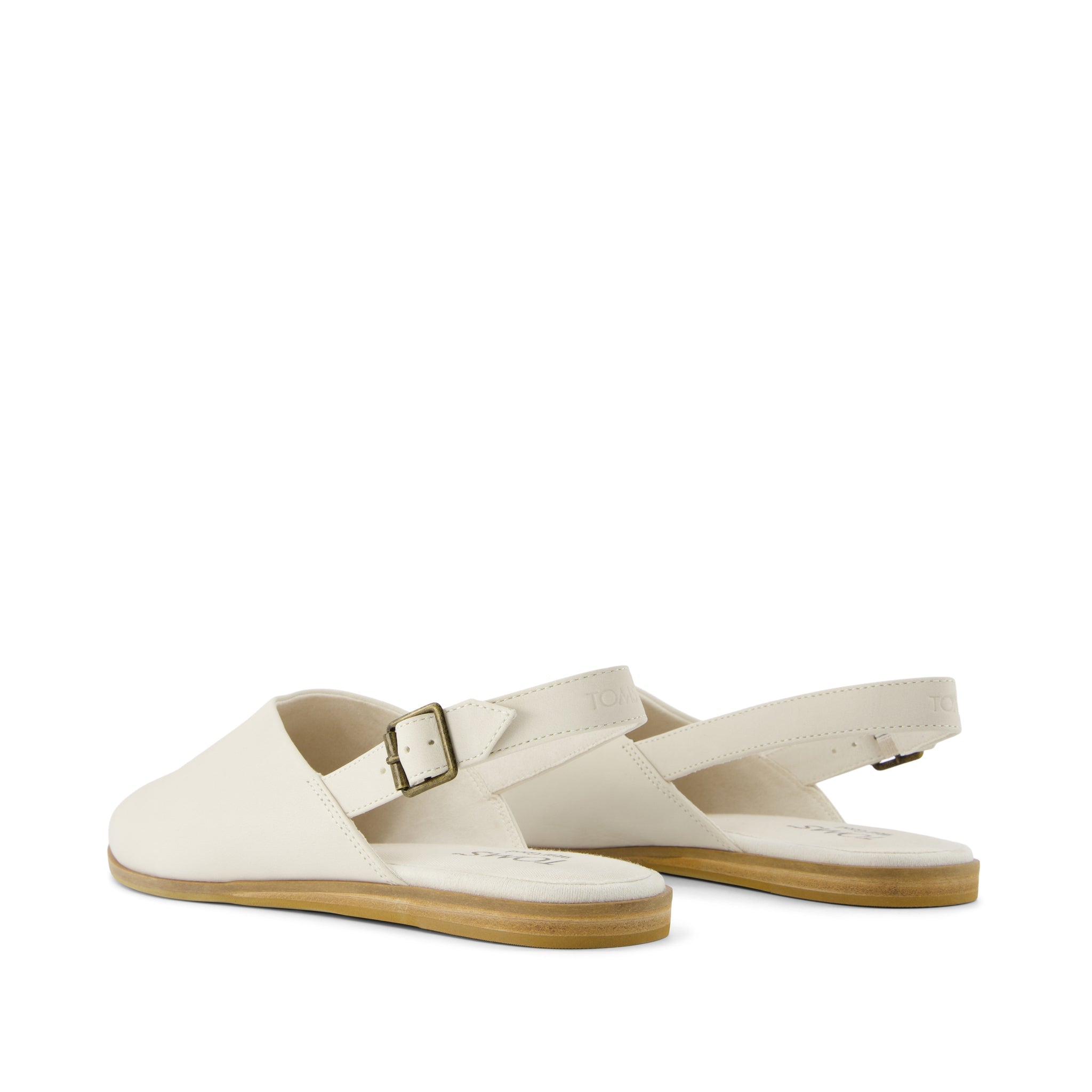 Jade Slingback Flat - Light Sand Leather Back View