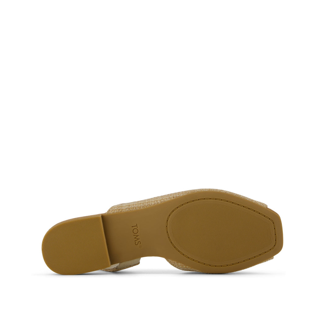 Briella Slingback Flat - Almond Raffia Bottom Sole View