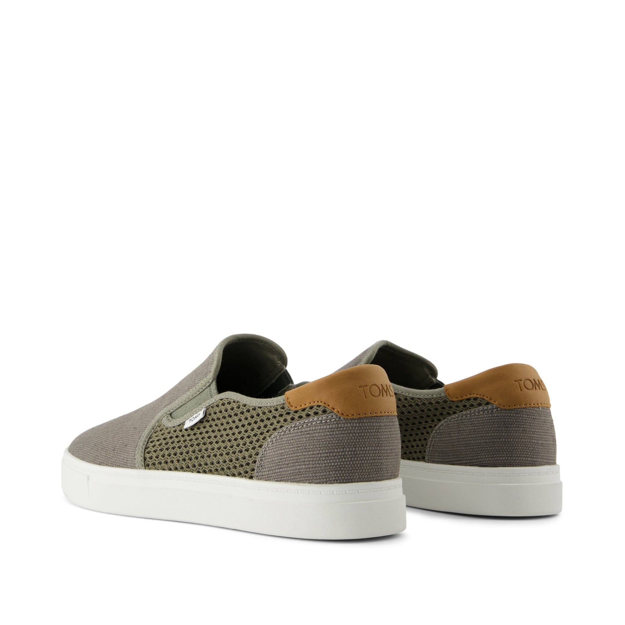 Baja 2.0 Slip On Sneaker - Vetiver Grey Legacy Canvas and Textured Mesh Back View