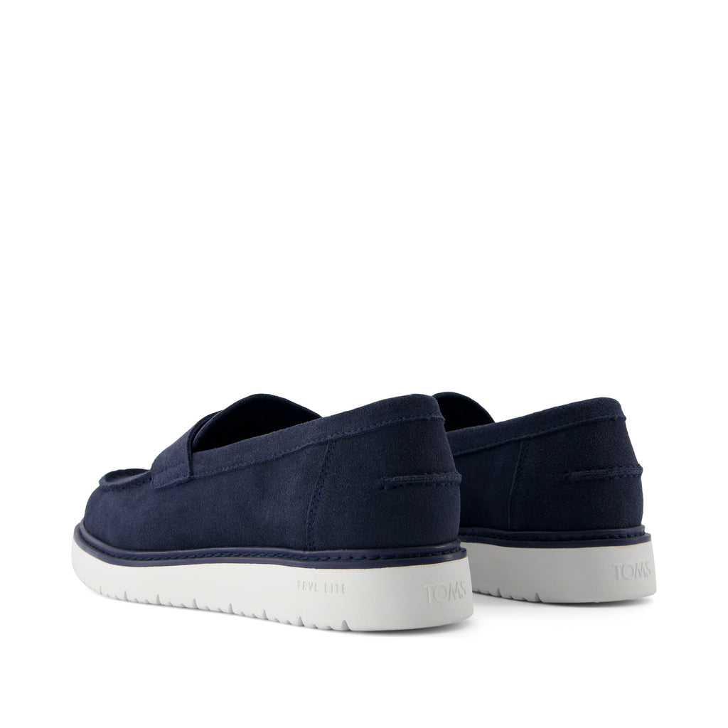 Navi TRVL LITE  Havana Loafer - Navy Suede Back View