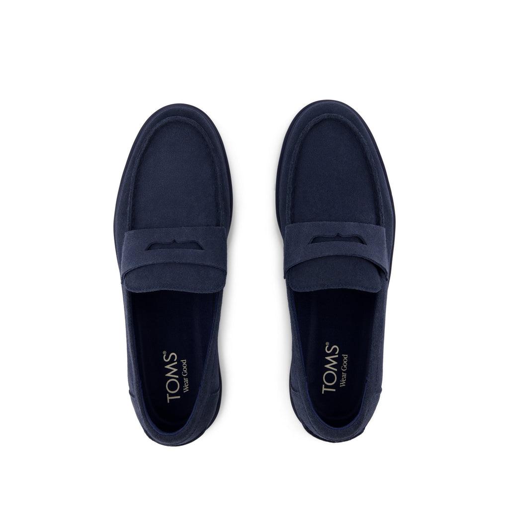 Navi TRVL LITE  Havana Loafer - Navy Suede Top View