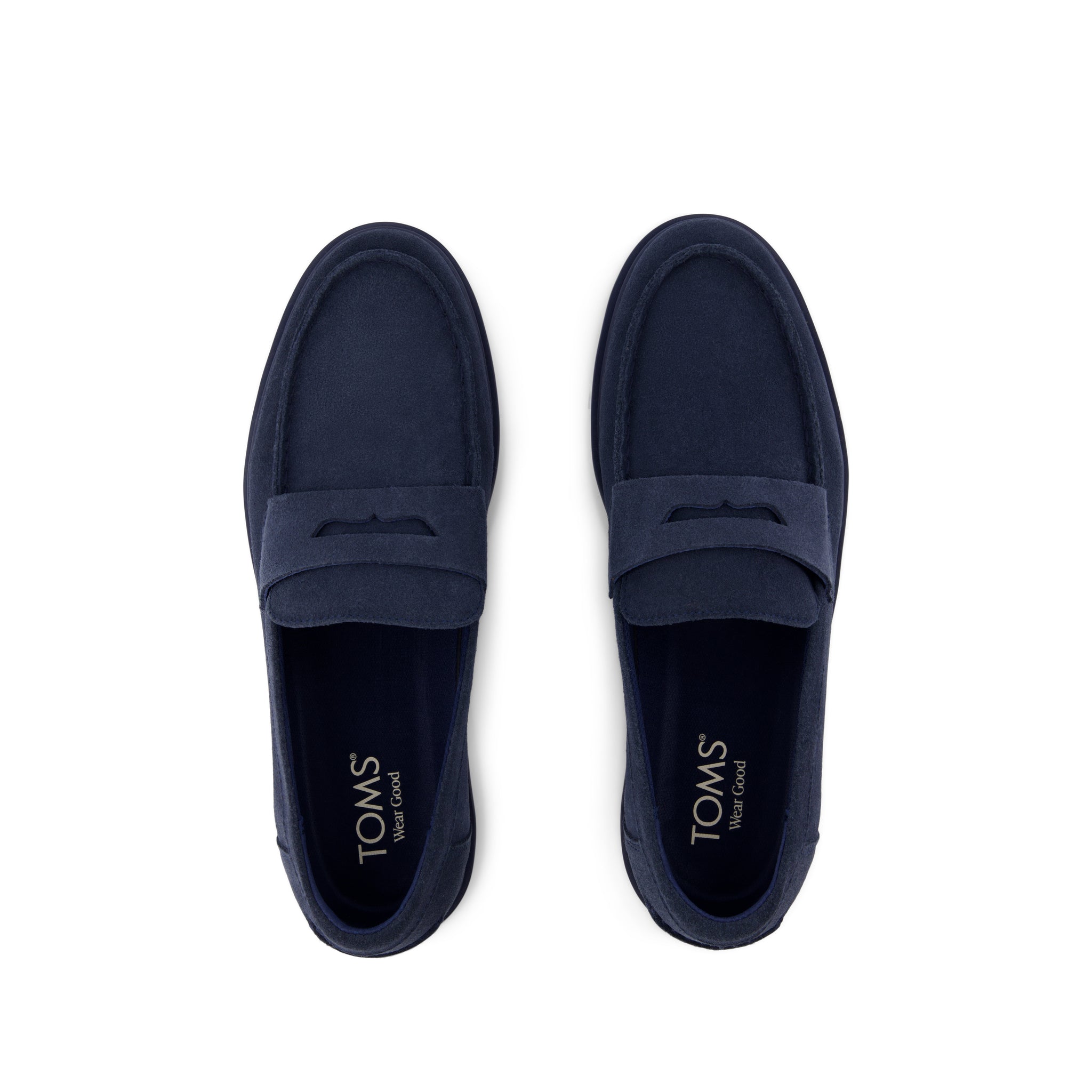 Navi TRVL LITE  Havana Loafer - Navy Suede Top View