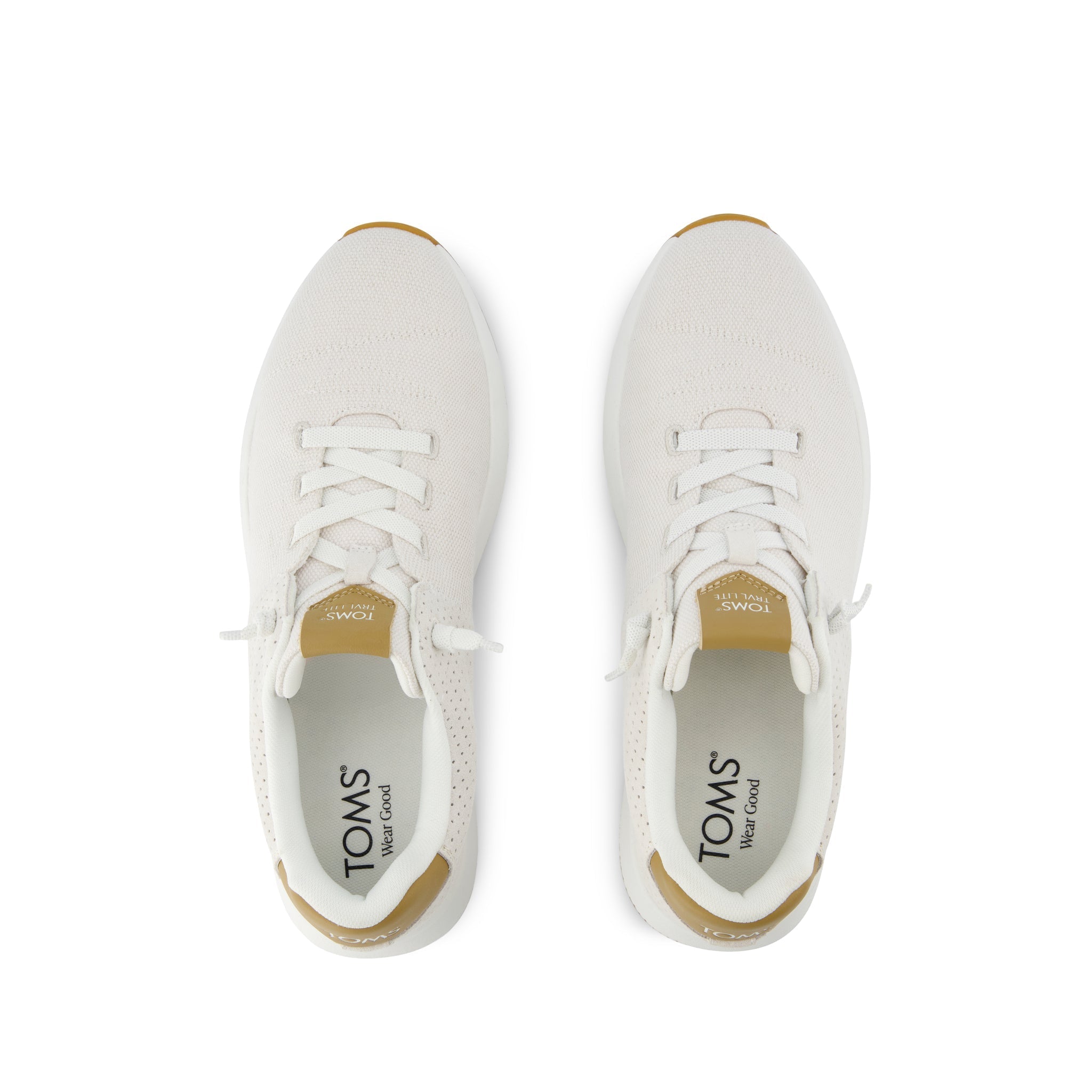 TRVL LITE Cabrillo Sneaker - White Legacy Canvas/Perforated Suede Top View
