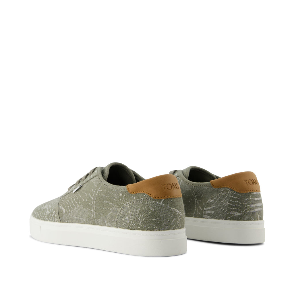 Carlo 2.0 Lace-Up Sneaker - Vetiver Grey Tropical Jacquard Back View