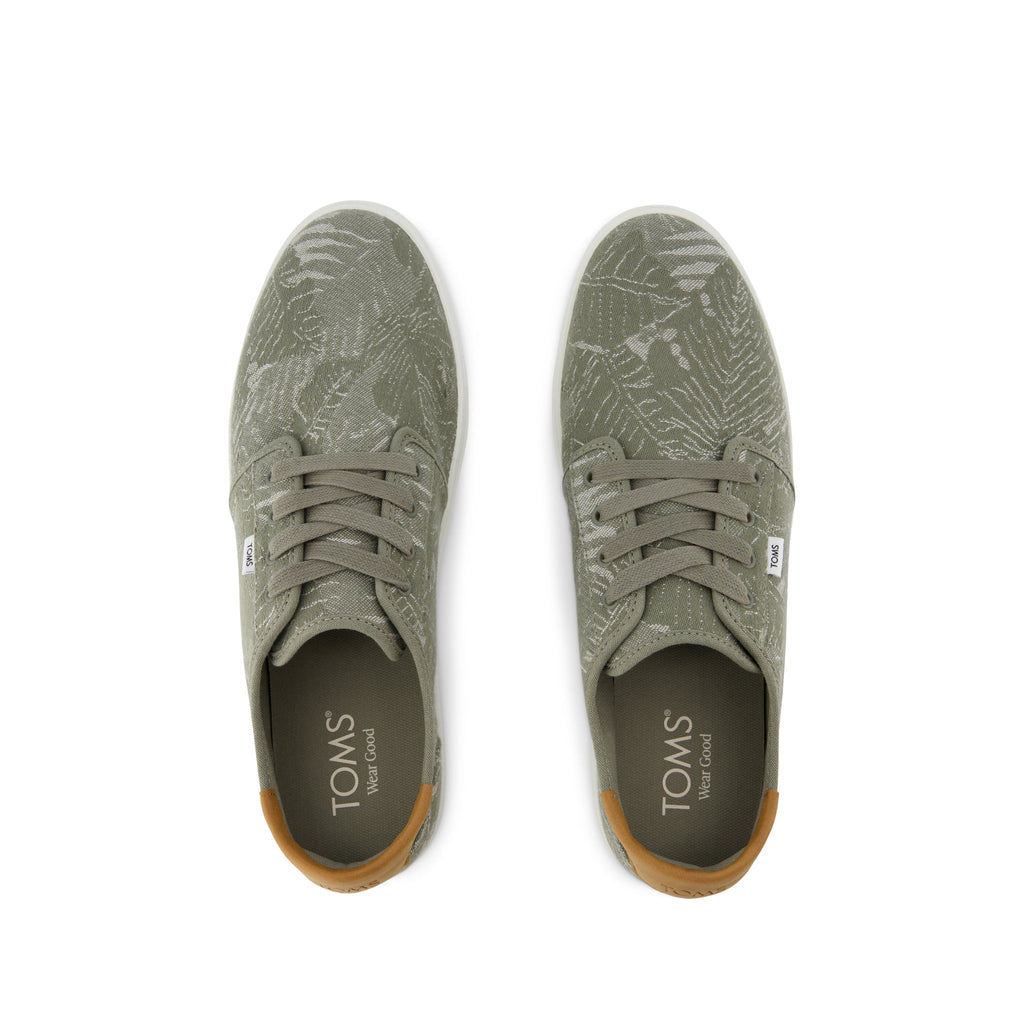 Carlo 2.0 Lace-Up Sneaker - Vetiver Grey Tropical Jacquard Top View