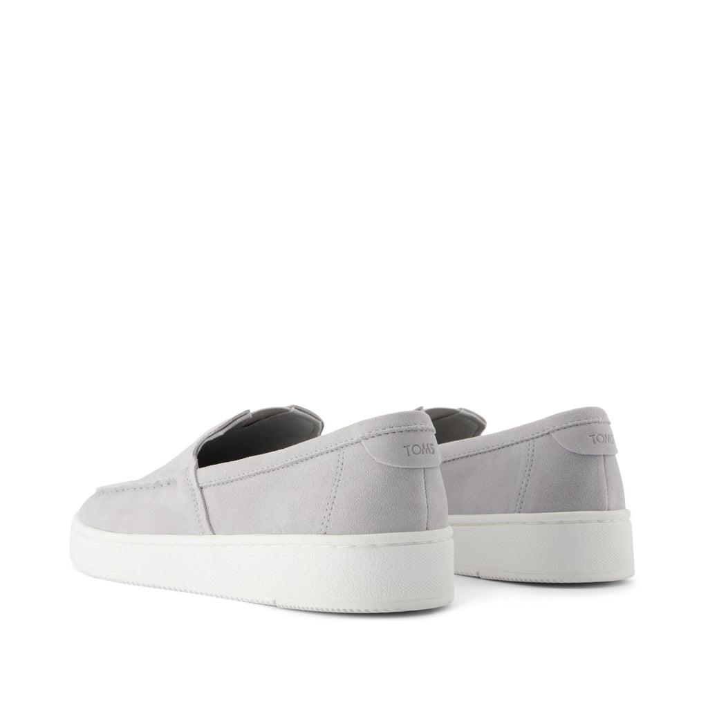 TRVL LITE Loafer - Light Grey Suede Back View