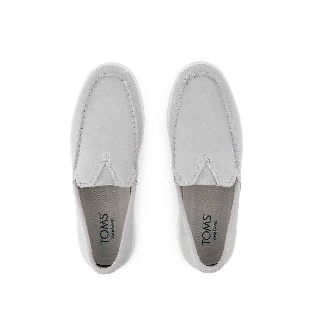 TRVL LITE Loafer - Light Grey Suede Top View