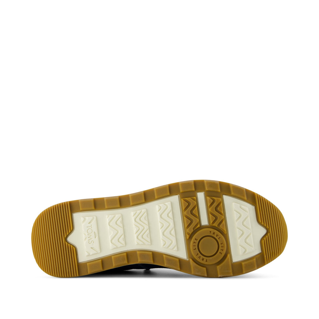 TRVL LITE Cabrillo Sneaker - Water Repellect Navy Perforated Suede Bottom Sole View