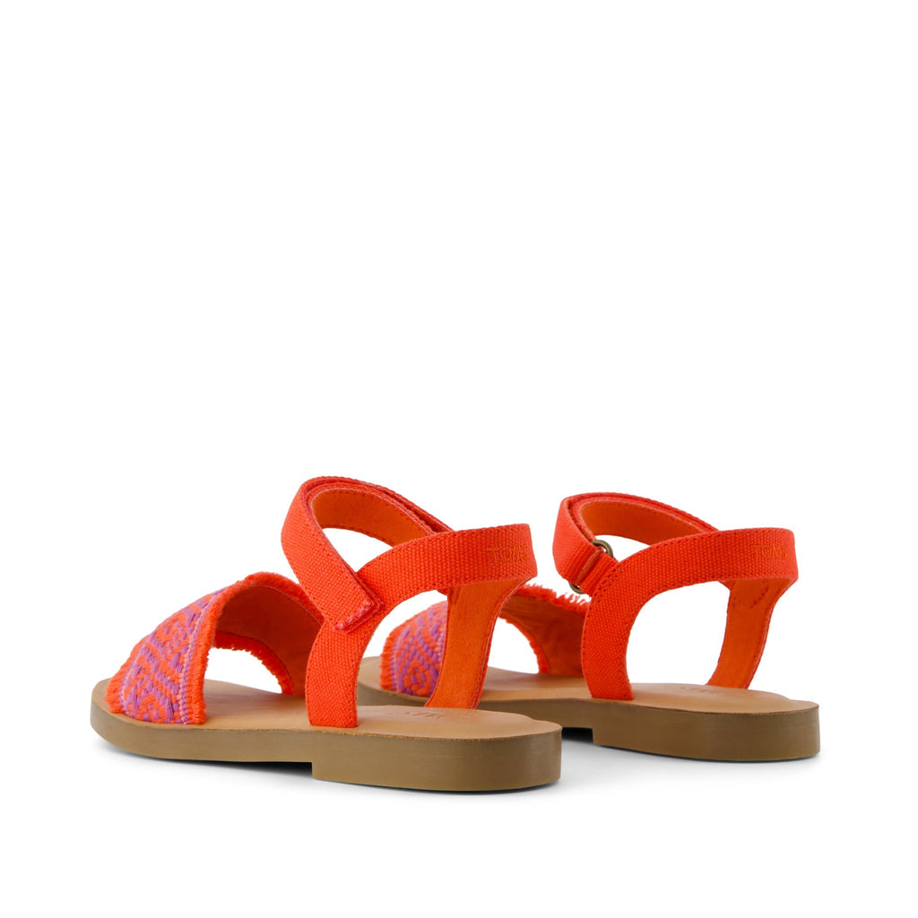 Remi Ankle Strap Kids Sandal - Flame Diamond Global Strap Back View