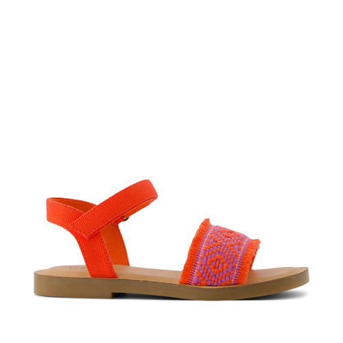 Remi Ankle Strap Kids Sandal - Flame Diamond Global Strap Side View