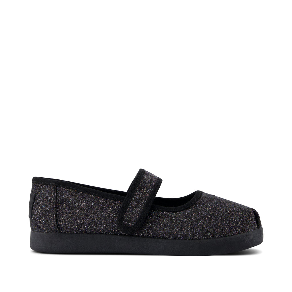 Nora Mary Jane Kids Shoe - Black Iridescent Glimmer Side View