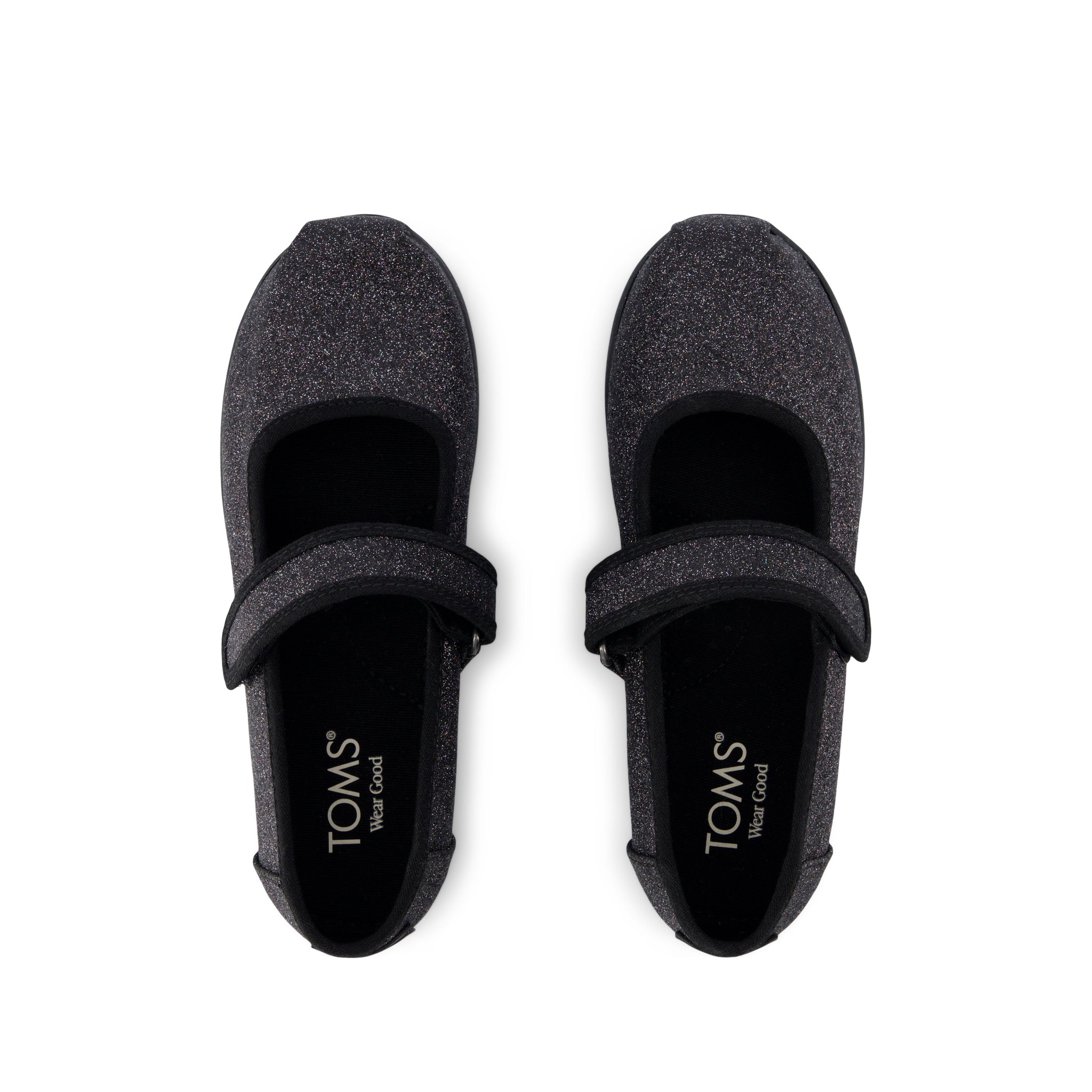 Nora Mary Jane Kids Shoe - Black Iridescent Glimmer Top View