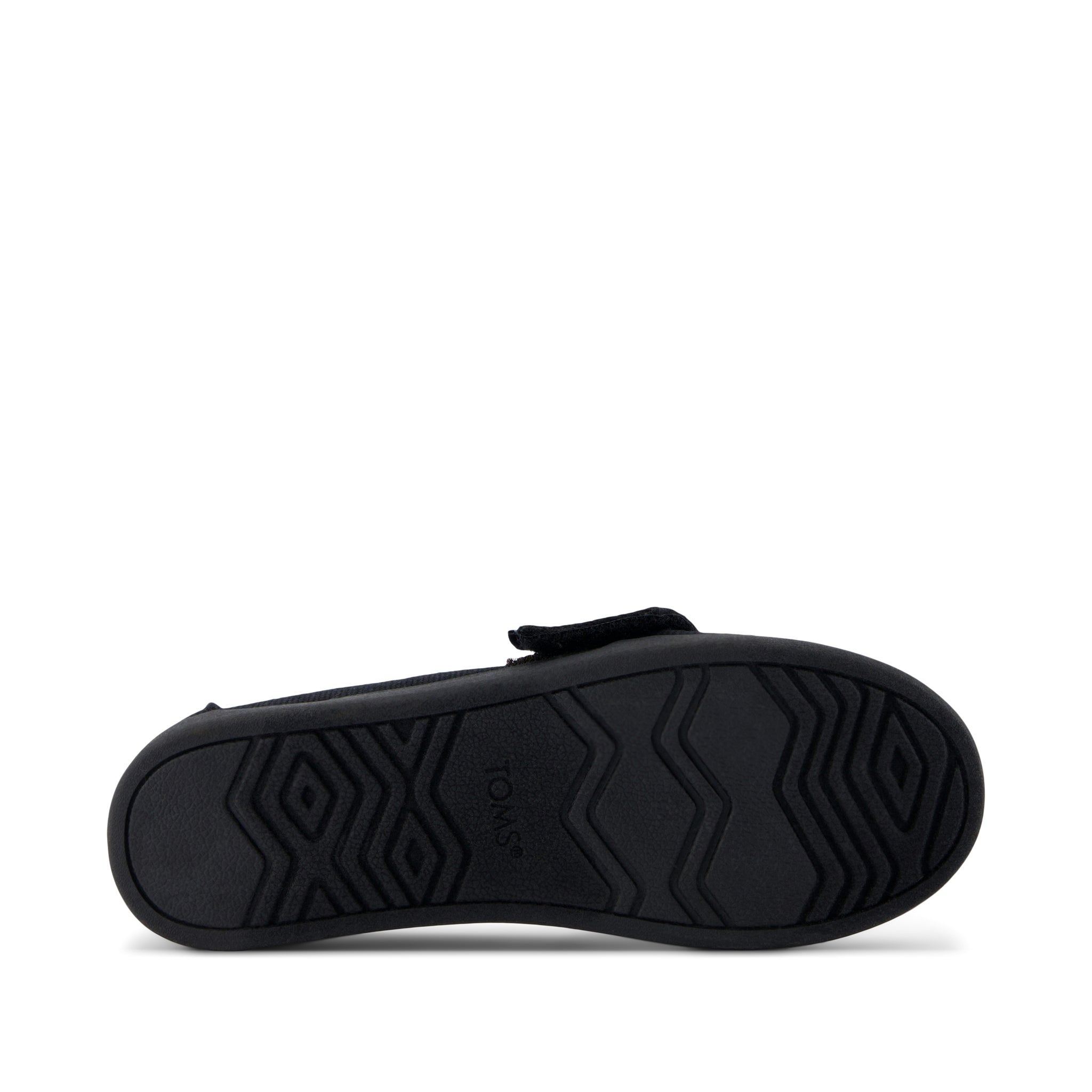 Alpargata Classic Kids Shoe - Black and Black Heritage Canvas Bottom Sole View