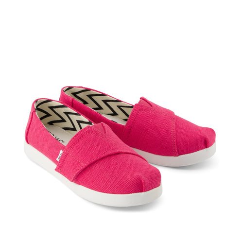 Alpargata Classic Kids Shoe - Fuchsia Heritage Canvas Front View