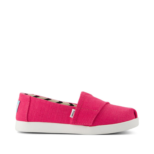 Alpargata Classic Kids Shoe - Fuchsia Heritage Canvas Side View