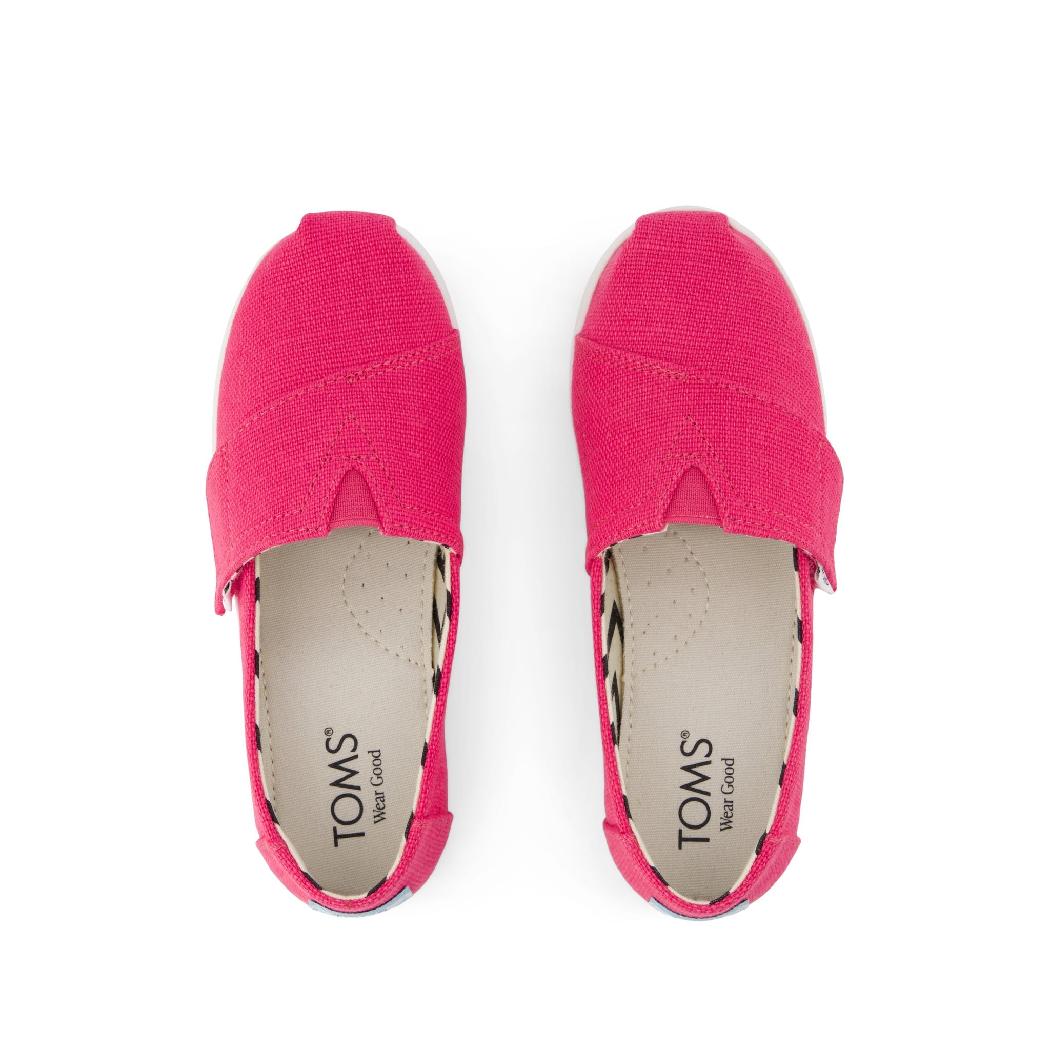 Alpargata Classic Kids Shoe - Fuchsia Heritage Canvas Top View
