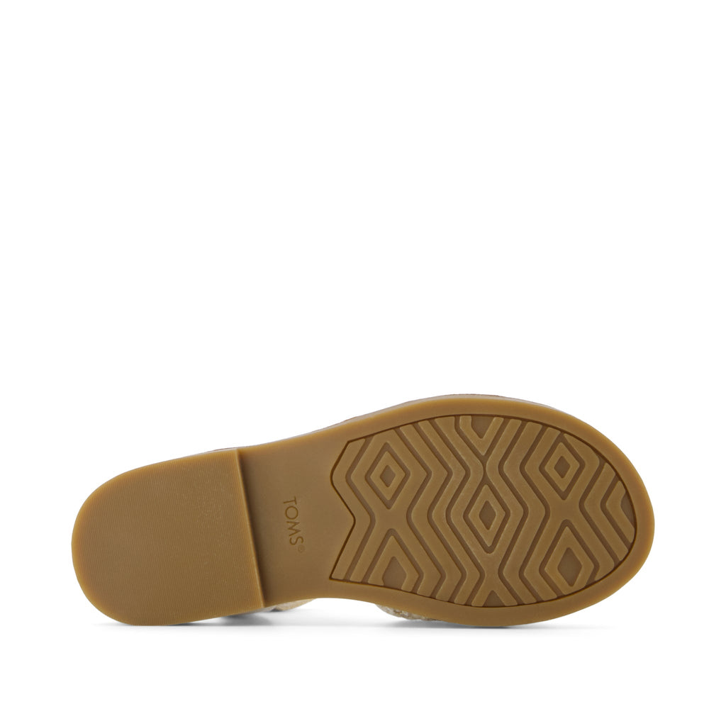 Remi Ankle Strap Kids Sandal - Egret Botanical Eyelet Bottom Sole View