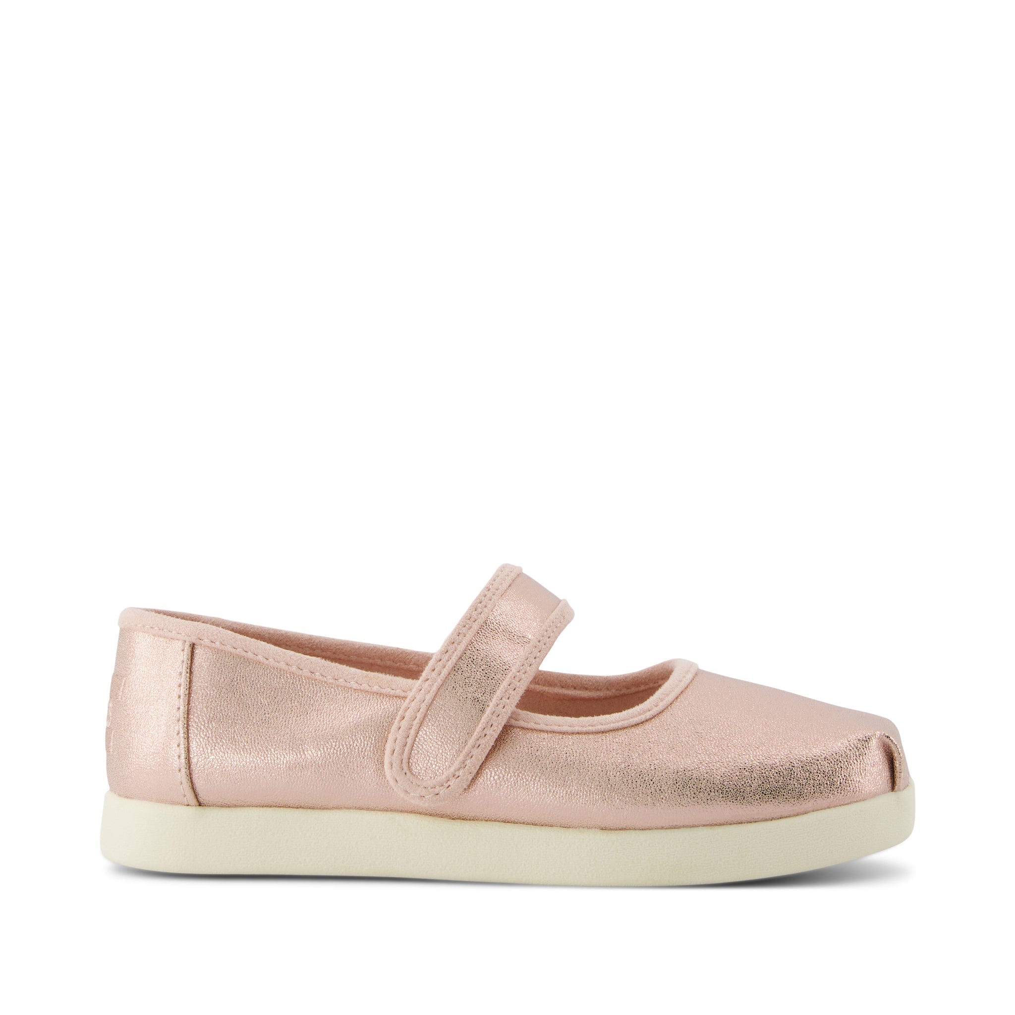 Nora Mary Jane Kids Shoe - Rose Gold Metallic PU Side View