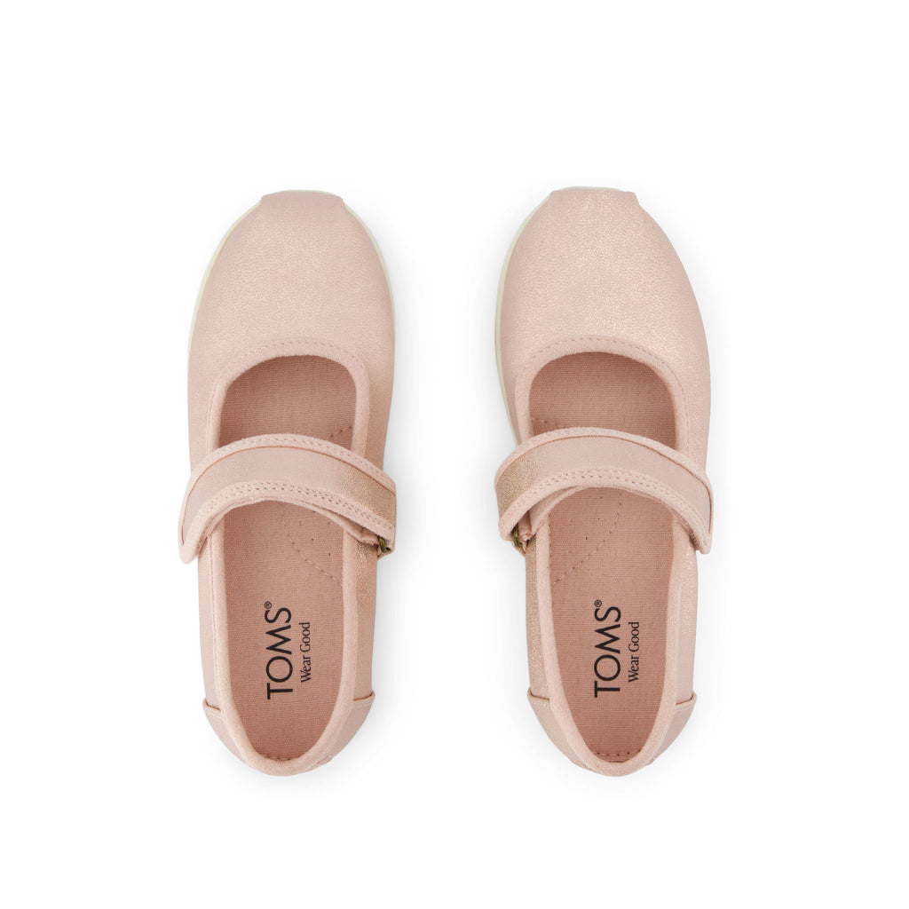 Nora Mary Jane Kids Shoe - Rose Gold Metallic PU Top View