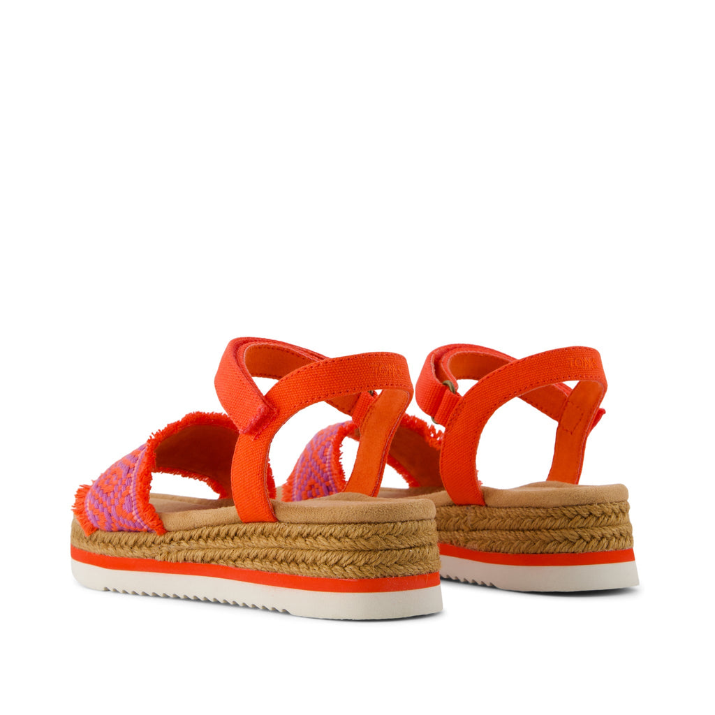 Diana Sandal - Flame Diamond Strap Back View