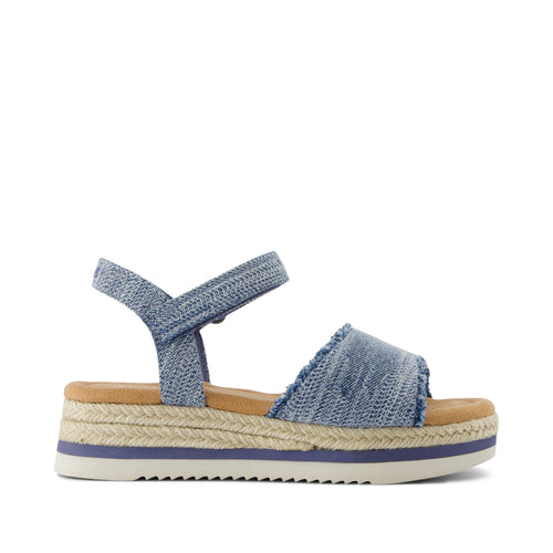 Diana Kids Sandal - Dark Sky Textured Denim Side View