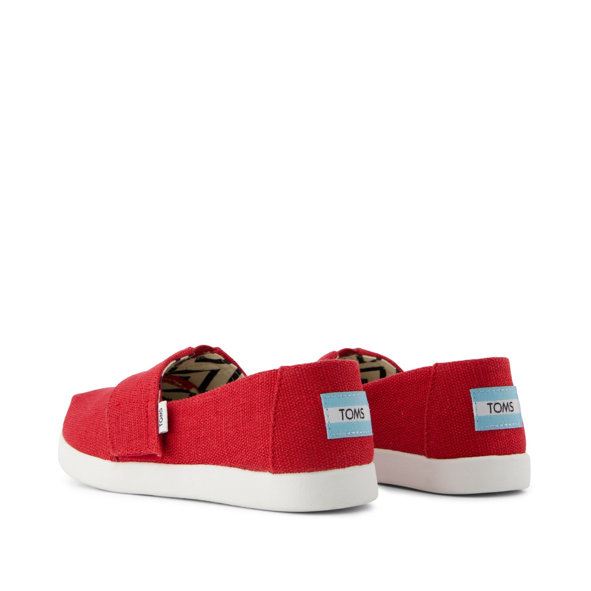 Alpargata Classic Kids Shoe - Red Heritage Canvas Back View