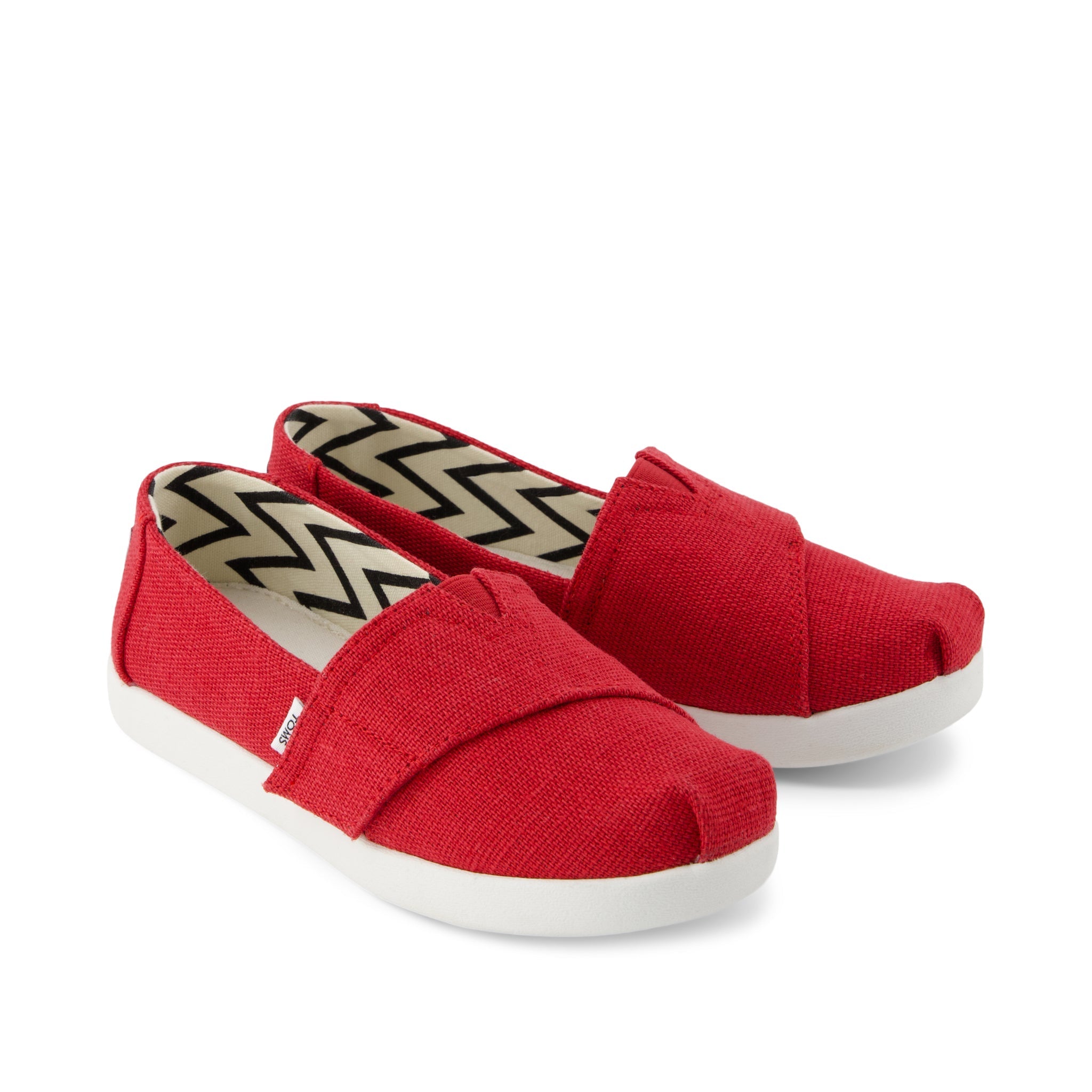 Alpargata Classic Kids Shoe - Red Heritage Canvas Front View