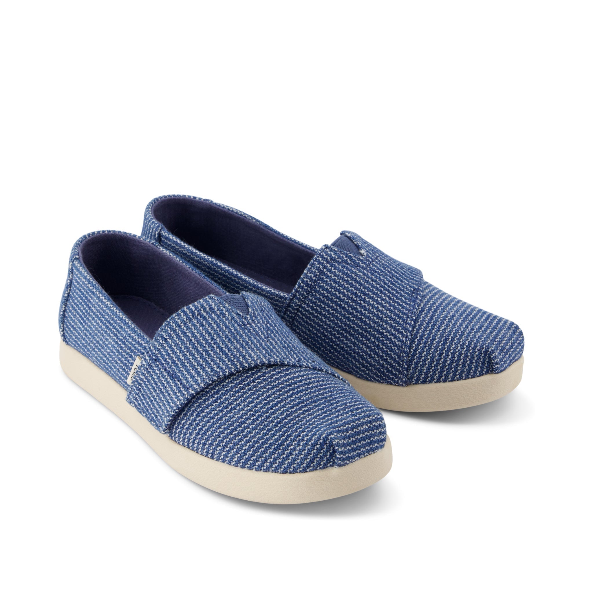 Alpargata Classic Kids Shoe - Dark Sky Subtle Stripes Front View