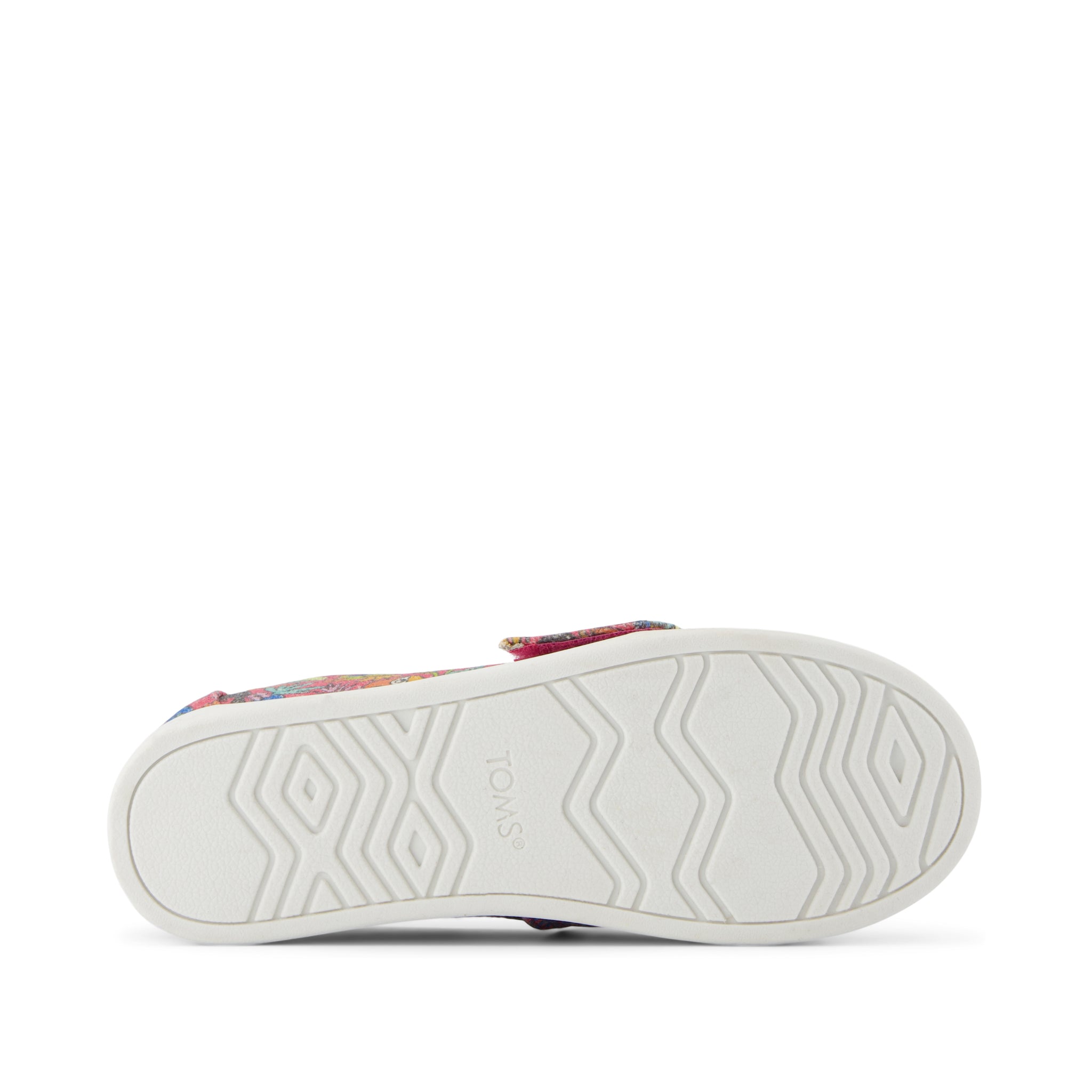 Alpargata Classic Kids Shoe - Fuchsia Birds of Paradise Print Bottom Sole View