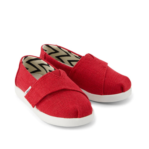 Alpargata Classic Toddler Shoe - Red Heritage Canvas Front View