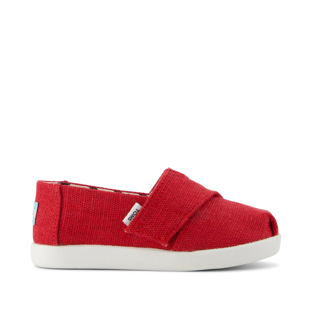 Alpargata Classic Toddler Shoe - Red Heritage Canvas Side View