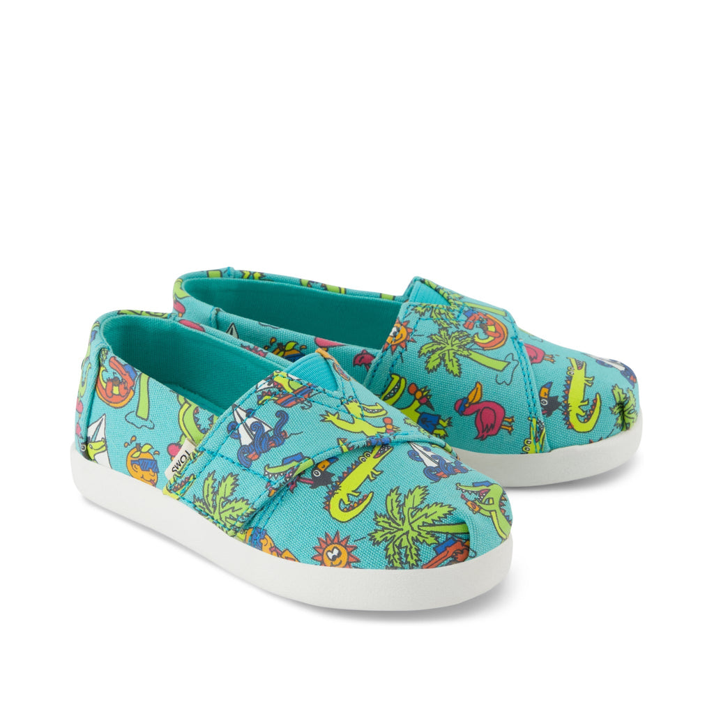 Alpargata Classic Toddler Shoe - Aqua Glow in the Dark Miami Alligators Front View