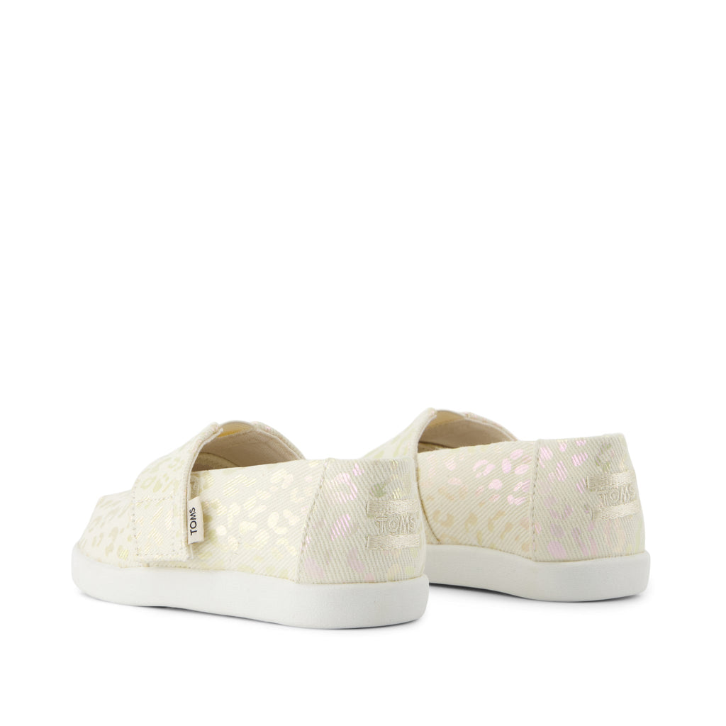 Alpargata Classic Toddler Shoe - Natural Iridescent Leopard Back View