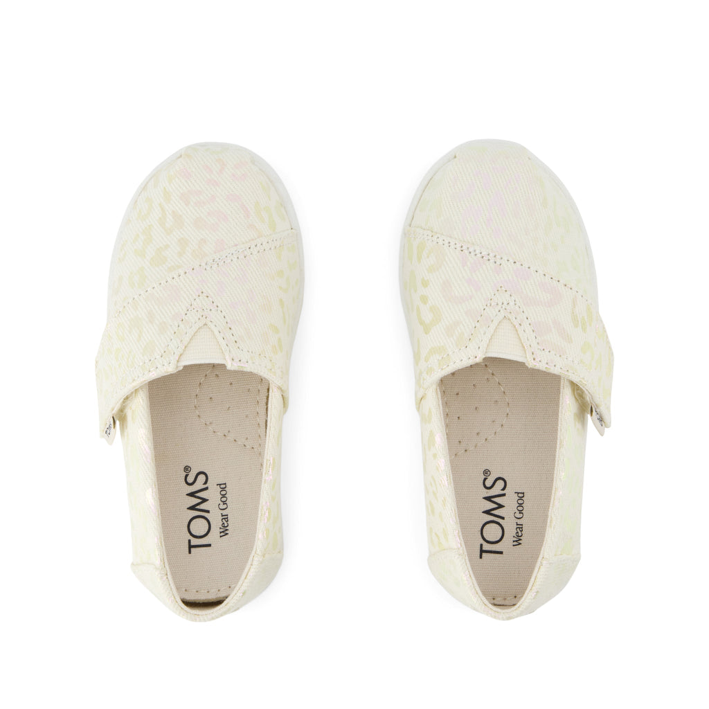 Alpargata Classic Toddler Shoe - Natural Iridescent Leopard Top View