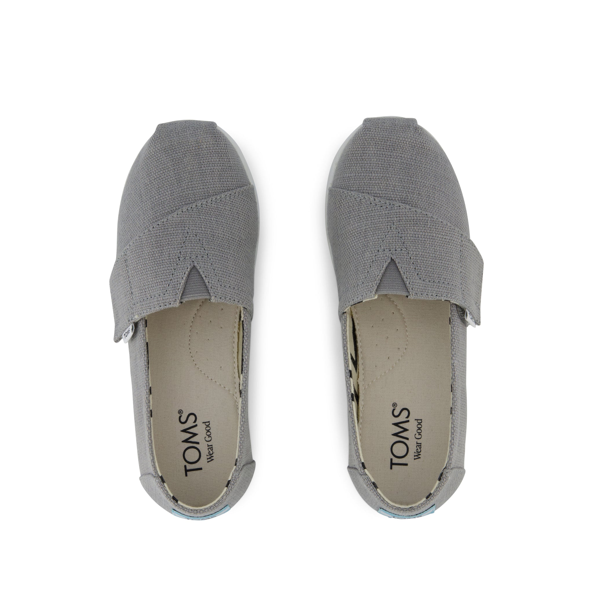 Alpargata Classic Toddler Shoe - Drizzle Grey Heritage Canvas Top View