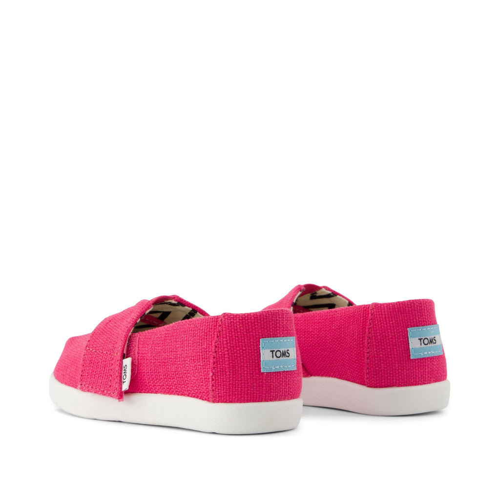 Alpargata Classic Toddler Shoe - Fuchsia Heritage Canvas Back View