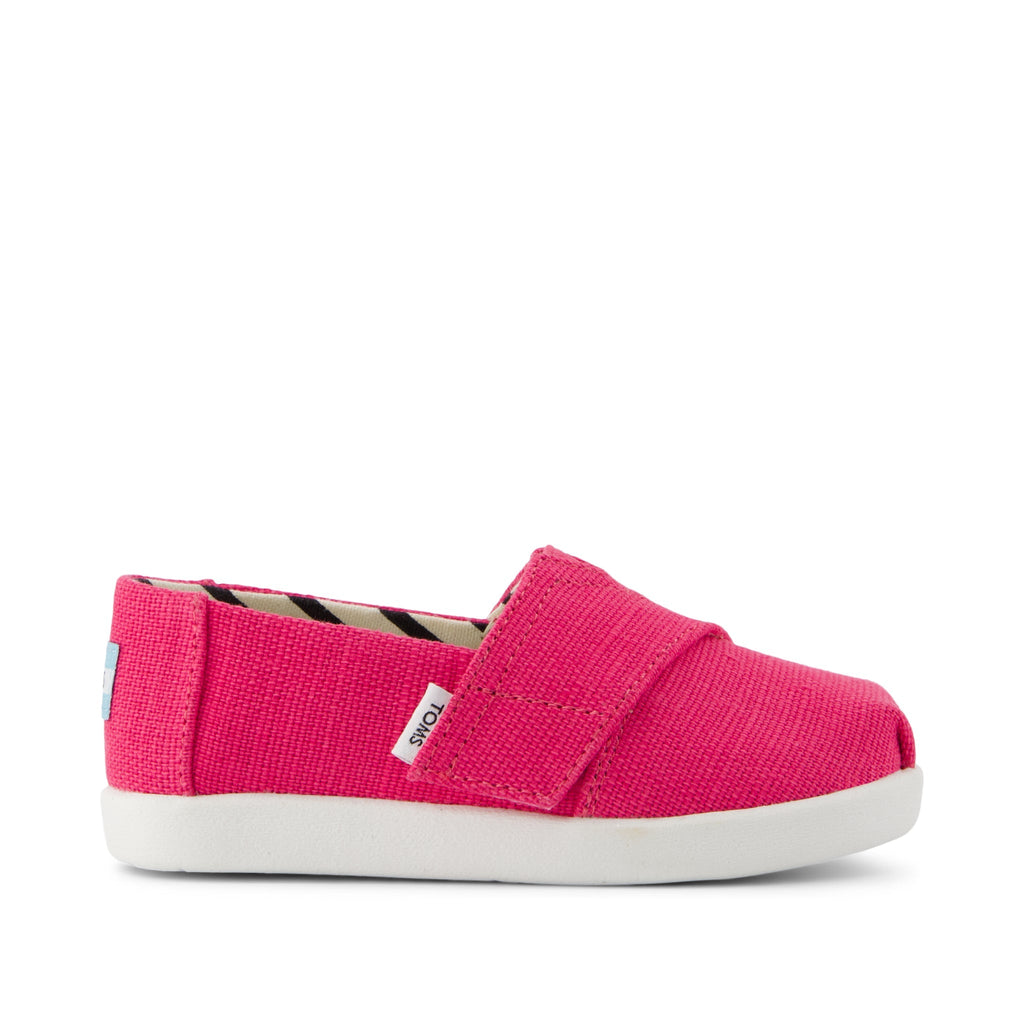 Alpargata Classic Toddler Shoe - Fuchsia Heritage Canvas Side View