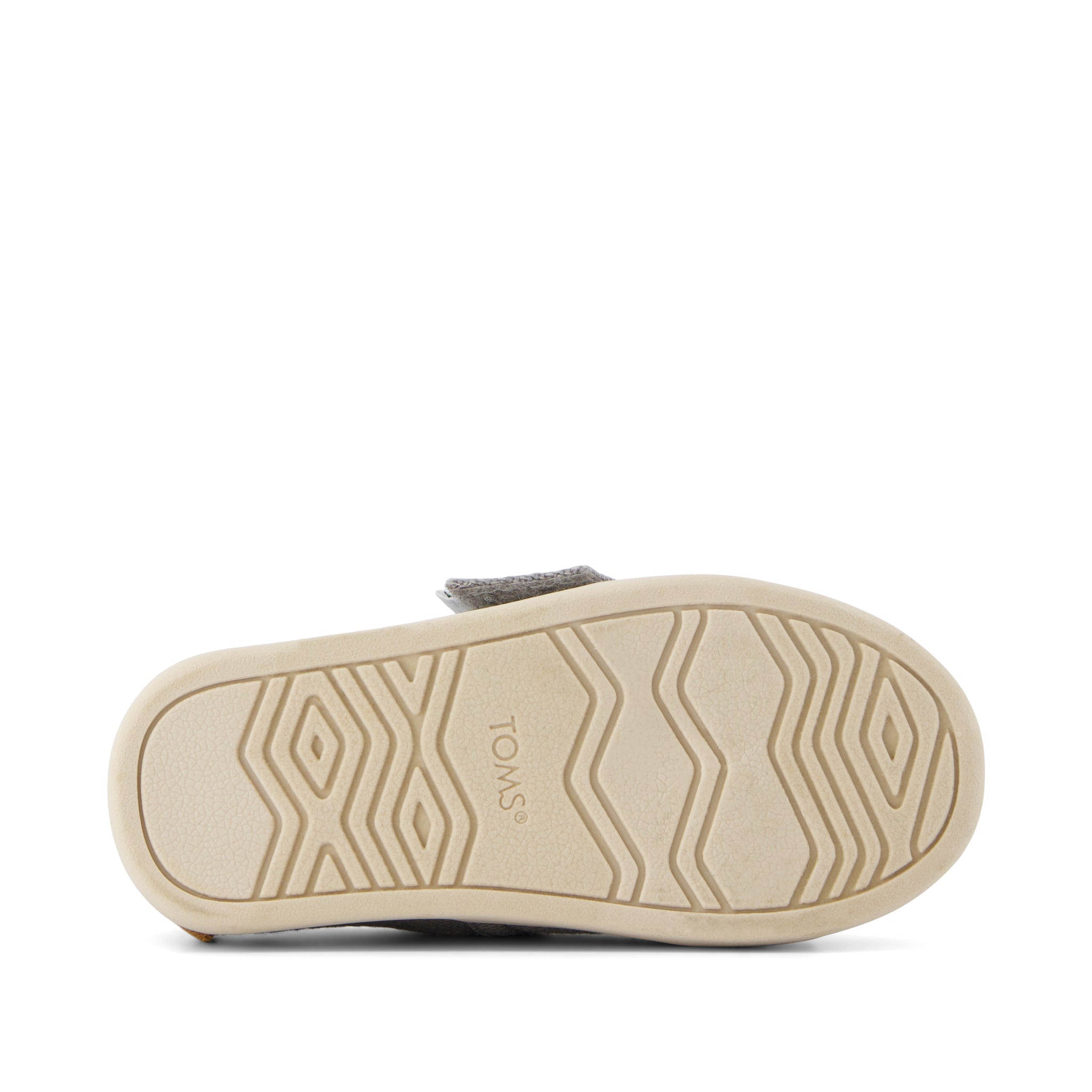 Alpargata Classic Toddler Shoe - Drizzle Grey Heritage Canvas and  PU Trim Bottom Sole View