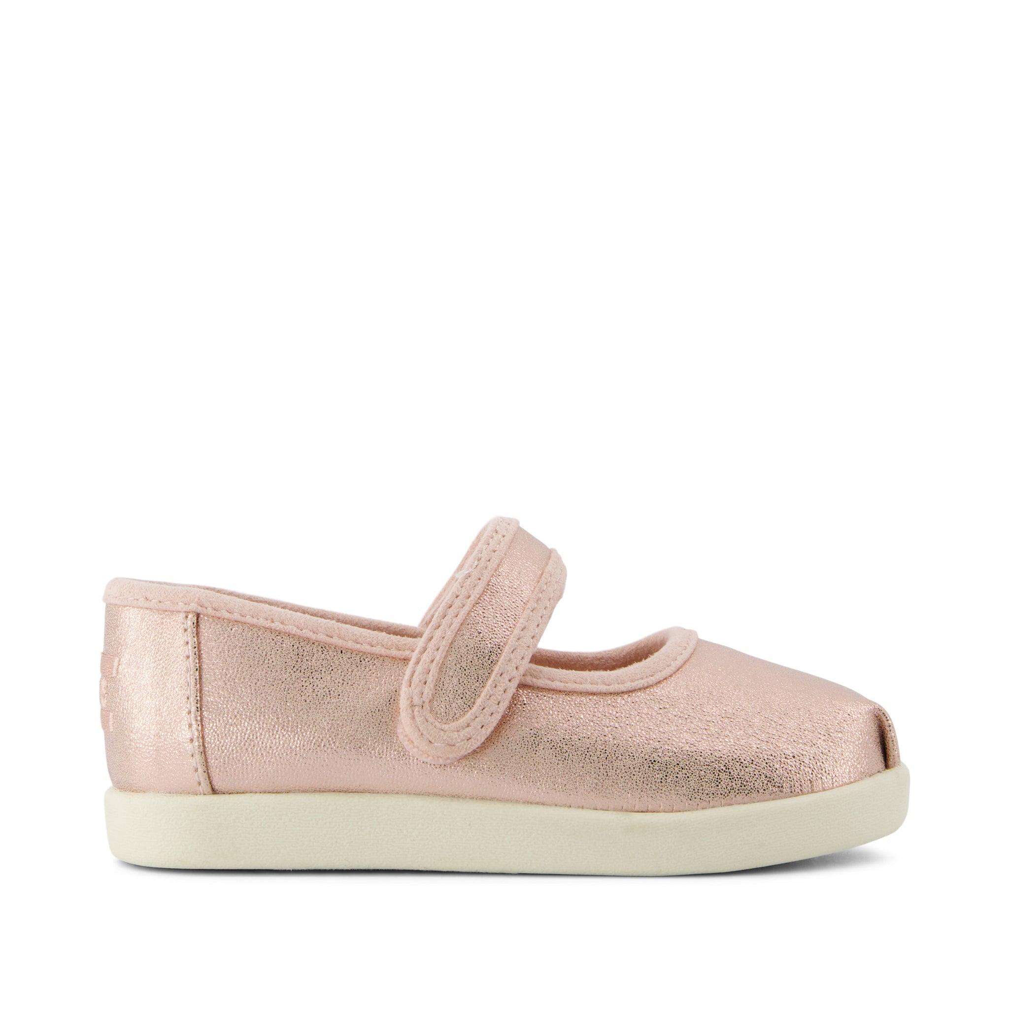 Nora Mary Jane Toddler Shoe - Rose Gold Metallic PU Side View