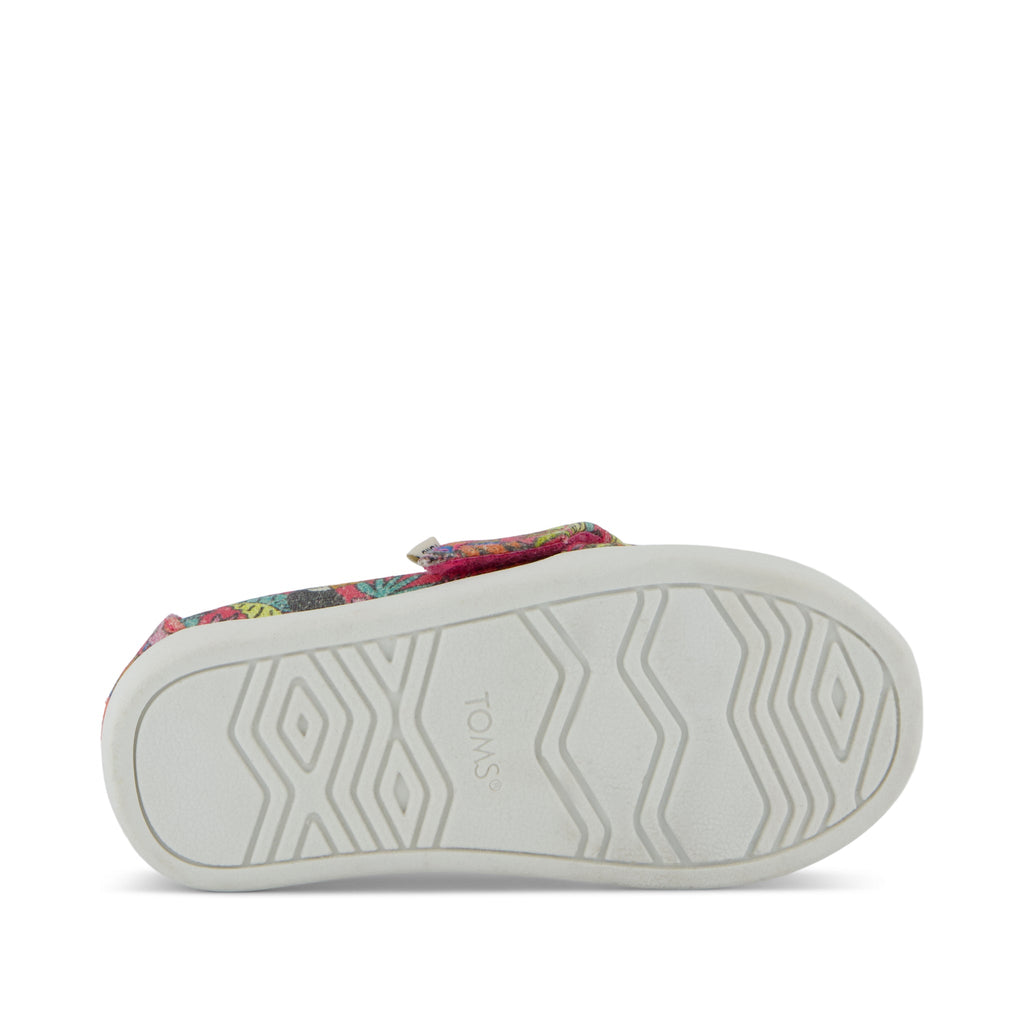Alpargata Classic Toddler Shoe - Fuchsia Birds of Paradise Print Bottom Sole View