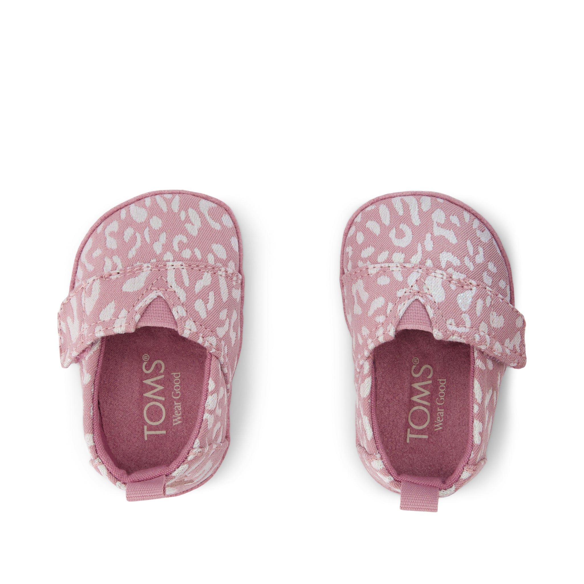 Layette Alpargata Crib Shoe - Cosmic Pink Iridescent Leopard Top View