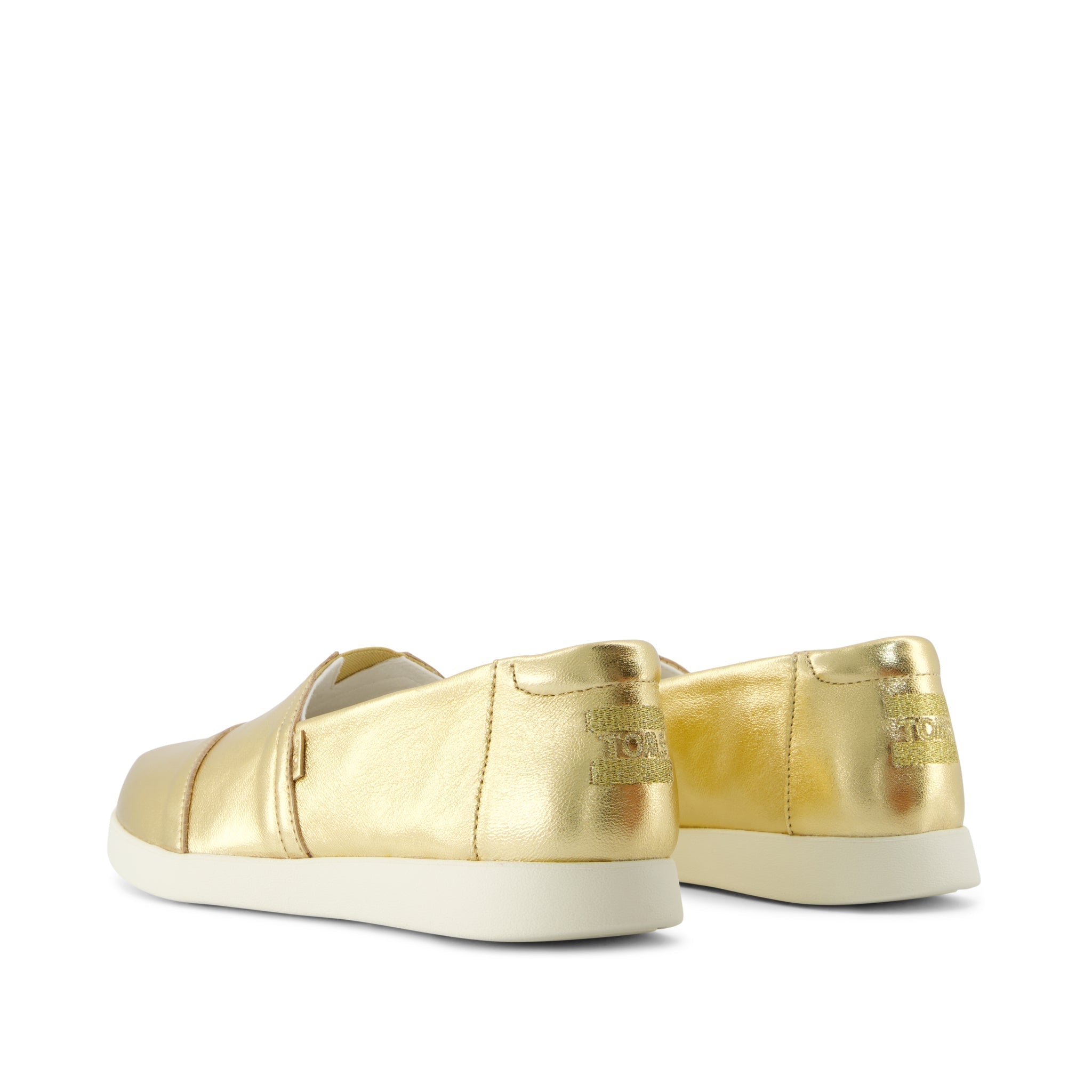 Alpargata Plus  - Gold Metallic Nappa Leather Back View