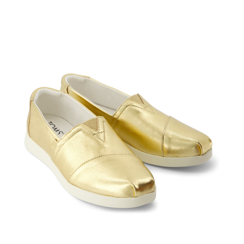 Alpargata Plus  - Gold Metallic Nappa Leather Front View