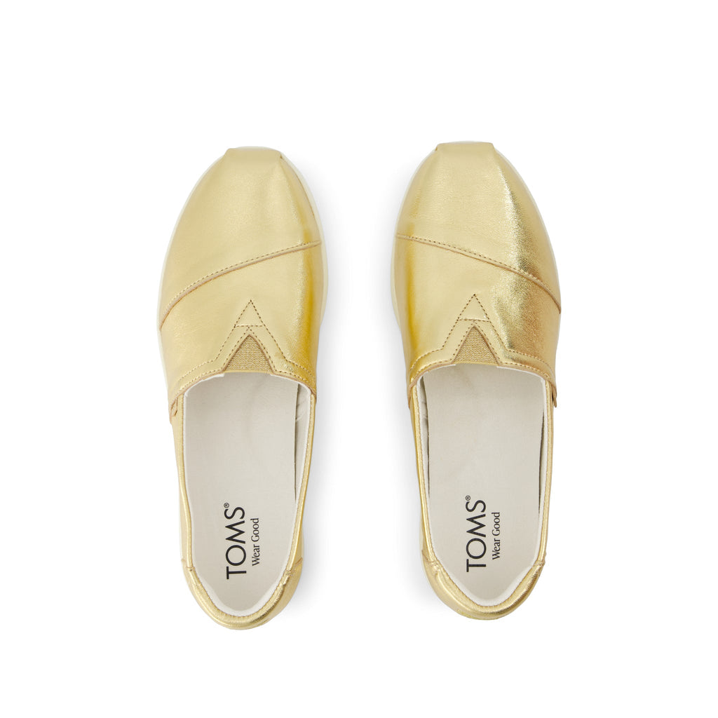 Alpargata Plus  - Gold Metallic Nappa Leather Top View