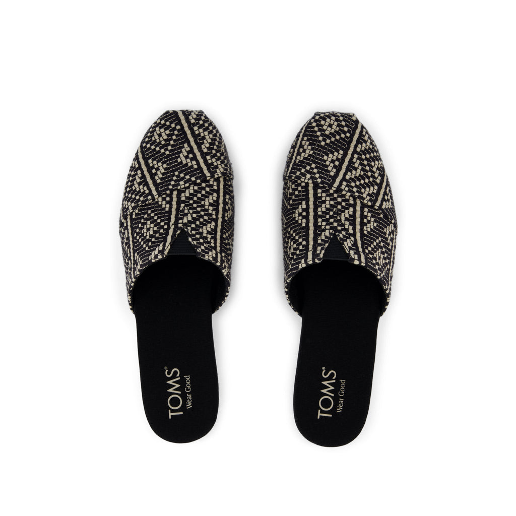 Alpargata Mule - Black Diamond Global Woven Top View